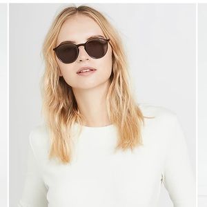 Prada classic round sunglasses, transparent brown/purple